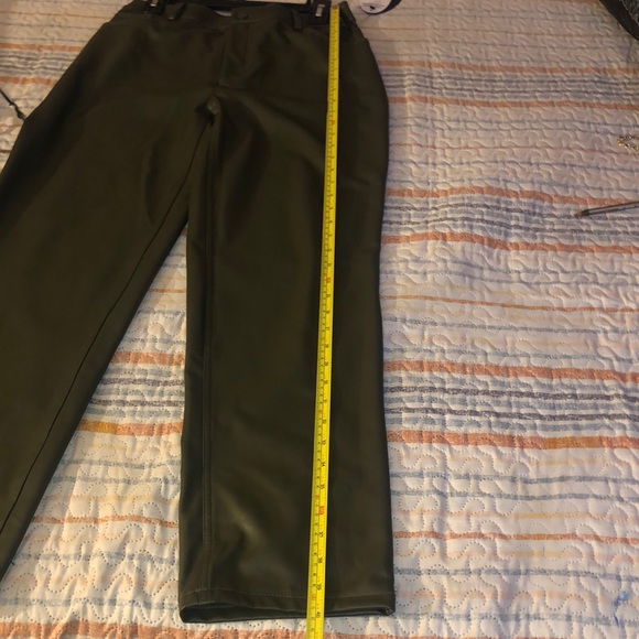 Green Faux Leather Pants - Picture 11 of 15